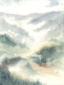 Mountain Passages — 18" x 24 " watercolor, $7,500