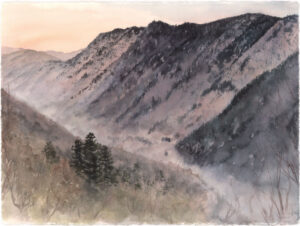 Nantahala Gorge — 30" x 22" watercolor, $2,500